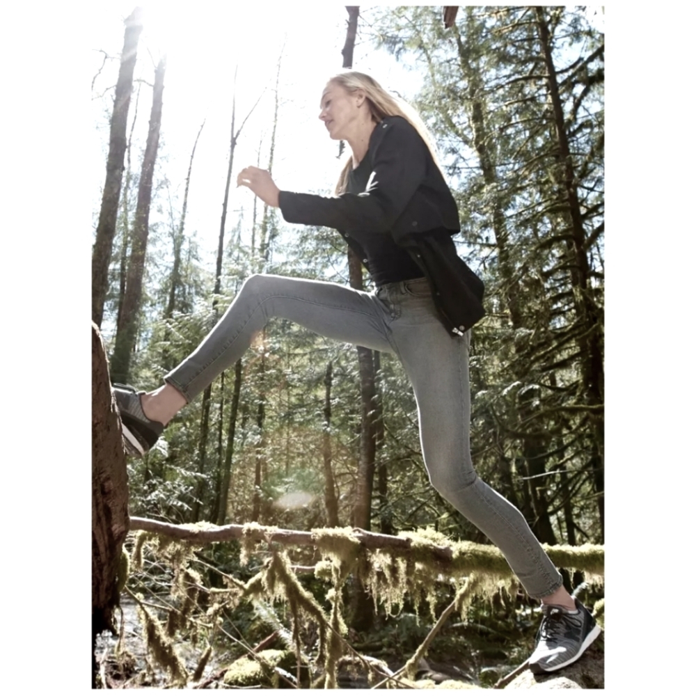 Athleta Sculptek Skinny Jeans Womens Size 8 Gray Low Rise Pants Stretch